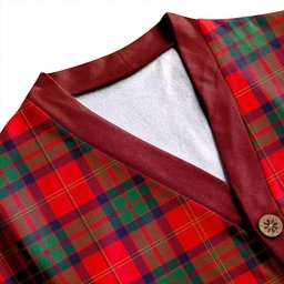 Scottish MacPherson of Cluny Modern Clan Crest Tartan V neck Knitted Fleece Cardigans