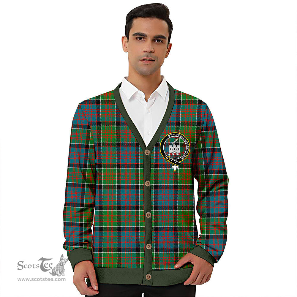 Scottish MacDonald of Clanranald (Donald of Clanranald) Ancient Clan Crest Tartan V neck Knitted Fleece Cardigans