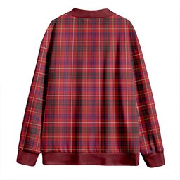 Scottish MacRae of Inverinate Weathered Clan Crest Tartan V neck Knitted Fleece Cardigans