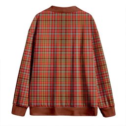Scottish Ogilvie of Airlie Ancient Clan Crest Tartan V neck Knitted Fleece Cardigans