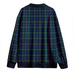 Scottish Murray of Atholl (Murray) Modern Clan Crest Tartan V neck Knitted Fleece Cardigans