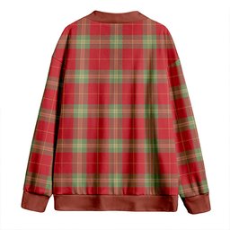 Scottish Maver Weathered Clan Crest Tartan V neck Knitted Fleece Cardigans