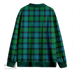 Scottish MacTaggart Ancient Clan Crest Tartan V neck Knitted Fleece Cardigans