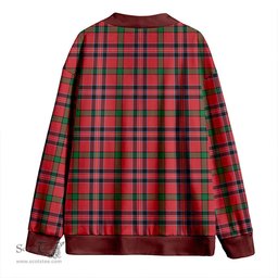 Scottish MacNiven Ancient Clan Crest Tartan V neck Knitted Fleece Cardigans