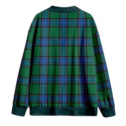 Scottish Storrie Modern Clan Crest Tartan V neck Knitted Fleece Cardigans