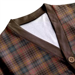 Scottish Stewart Hunting Weathered Clan Crest Tartan V neck Knitted Fleece Cardigans