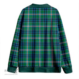 Scottish Reid (Mill City) Ancient Clan Crest Tartan V neck Knitted Fleece Cardigans