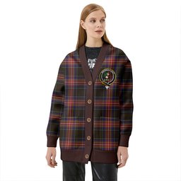 Scottish Watt (Wate) Weathered Clan Crest Tartan V neck Knitted Fleece Cardigans