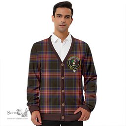 Scottish Watt (Wate) Weathered Clan Crest Tartan V neck Knitted Fleece Cardigans