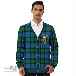 Scottish MacWilliam (Williamson) Modern Clan Crest Tartan V neck Knitted Fleece Cardigans