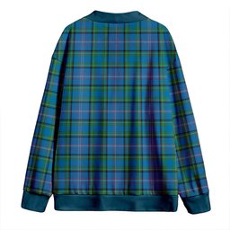 Scottish Rankin Ancient Clan Crest Tartan V neck Knitted Fleece Cardigans