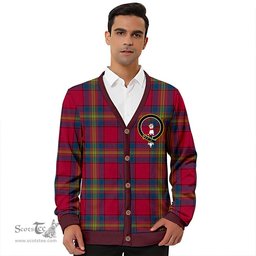 Scottish Oliver Modern Clan Crest Tartan V neck Knitted Fleece Cardigans