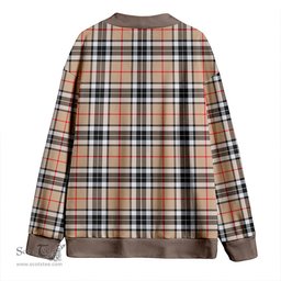 Scottish Thomson Camel (MacThomas/Thompson Camel) Modern Clan Crest Tartan V neck Knitted Fleece Cardigans