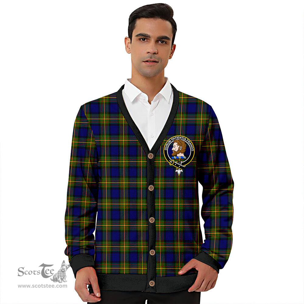 Scottish More (Muir) Clan Crest Tartan V neck Knitted Fleece Cardigans