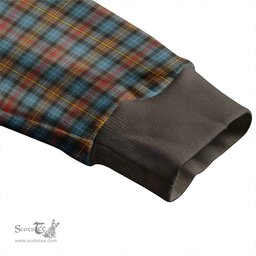 Scottish Smith (MacGowan Hunting) Weathered Clan Crest Tartan V neck Knitted Fleece Cardigans