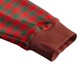 Scottish MacNab Ancient Clan Crest Tartan V neck Knitted Fleece Cardigans