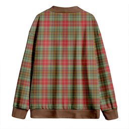 Scottish Muirhead Weathered Clan Crest Tartan V neck Knitted Fleece Cardigans