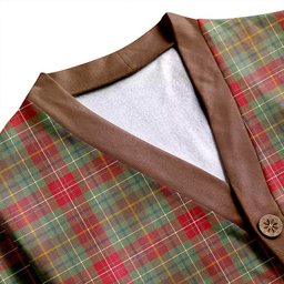 Scottish Muirhead Weathered Clan Crest Tartan V neck Knitted Fleece Cardigans