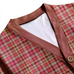 Scottish Ogilvie of Airlie Weathered Clan Crest Tartan V neck Knitted Fleece Cardigans