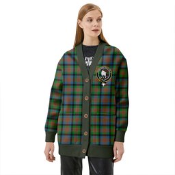 Scottish Tennant Ancient Clan Crest Tartan V neck Knitted Fleece Cardigans