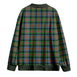 Scottish Tennant Ancient Clan Crest Tartan V neck Knitted Fleece Cardigans