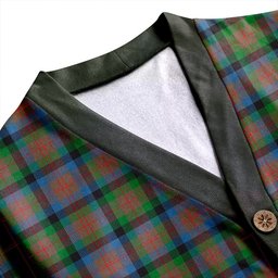 Scottish Tennant Ancient Clan Crest Tartan V neck Knitted Fleece Cardigans