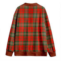 Scottish Scott Ancient Clan Crest Tartan V neck Knitted Fleece Cardigans