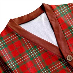 Scottish Scott Ancient Clan Crest Tartan V neck Knitted Fleece Cardigans