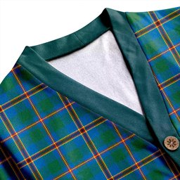 Scottish Snodgrass Modern Clan Crest Tartan V neck Knitted Fleece Cardigans