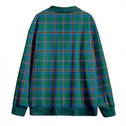 Scottish Snodgrass Modern Clan Crest Tartan V neck Knitted Fleece Cardigans