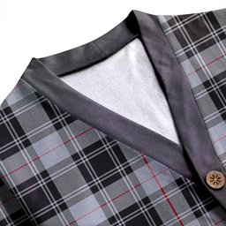 Scottish Moffat Modern Clan Crest Tartan V neck Knitted Fleece Cardigans