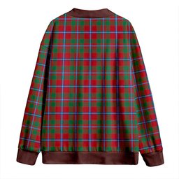 Scottish Murray of Abercairney Portrait (Murray of Abercairney; Portrait) Modern Clan Crest Tartan V neck Knitted Fleece Cardigans