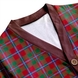 Scottish Murray of Abercairney Portrait (Murray of Abercairney; Portrait) Modern Clan Crest Tartan V neck Knitted Fleece Cardigans