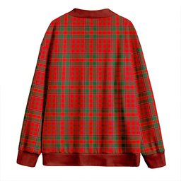 Scottish Munro (Logan) Modern Clan Crest Tartan V neck Knitted Fleece Cardigans