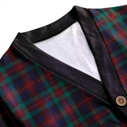 Scottish Tennant Modern Clan Crest Tartan V neck Knitted Fleece Cardigans