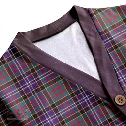 Scottish Paisley Drennan (Drennan Drennan) Weathered Clan Crest Tartan V neck Knitted Fleece Cardigans