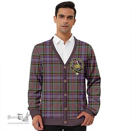 Scottish Paisley Drennan (Drennan Drennan) Weathered Clan Crest Tartan V neck Knitted Fleece Cardigans
