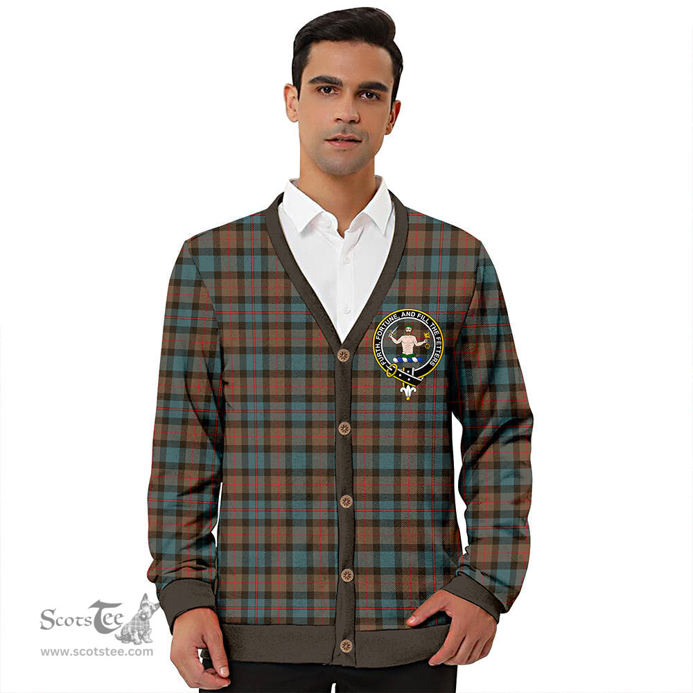 Scottish Murray of Atholl variation (Murray of Atholl; variation) Weathered Clan Crest Tartan V neck Knitted Fleece Cardigans
