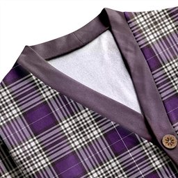 Scottish Napier Weathered Clan Crest Tartan V neck Knitted Fleece Cardigans