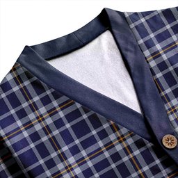 Scottish Ochterlony (Auchterlony) Modern Clan Crest Tartan V neck Knitted Fleece Cardigans