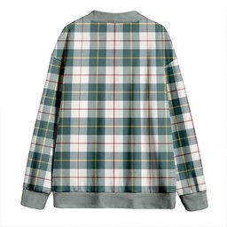 Scottish MacRae of Conchra Weathered Clan Crest Tartan V neck Knitted Fleece Cardigans