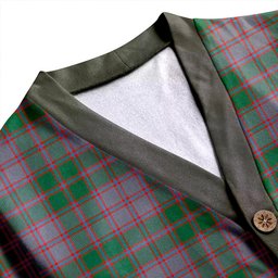 Scottish MacPherson of Glentruim Ancient Clan Crest Tartan V neck Knitted Fleece Cardigans
