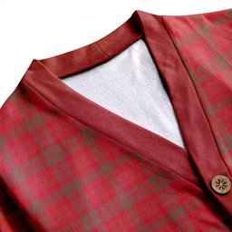 Scottish MacNab Weathered Clan Crest Tartan V neck Knitted Fleece Cardigans