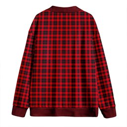 Scottish Murray of Ochtertyre Modern Clan Crest Tartan V neck Knitted Fleece Cardigans