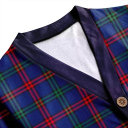 Scottish Montgomery Modern Clan Crest Tartan V neck Knitted Fleece Cardigans