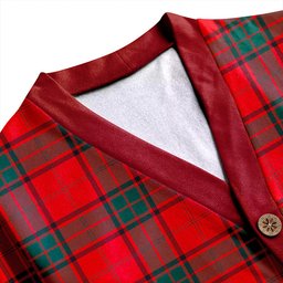 Scottish Maxwell Modern Clan Crest Tartan V neck Knitted Fleece Cardigans