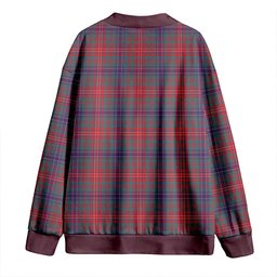 Scottish Wilson Weathered Clan Crest Tartan V neck Knitted Fleece Cardigans