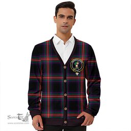 Scottish Watt (Wate) Modern Clan Crest Tartan V neck Knitted Fleece Cardigans