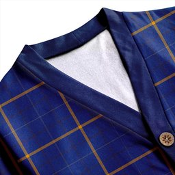 Scottish Pearson Modern Clan Crest Tartan V neck Knitted Fleece Cardigans