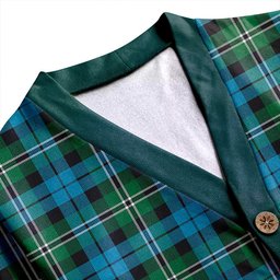 Scottish Melville Ancient Clan Crest Tartan V neck Knitted Fleece Cardigans